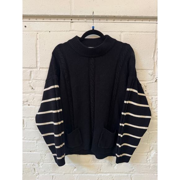 Vintage 80s Extra Touch Black White Sweater Size 2X - Picture 6 of 6